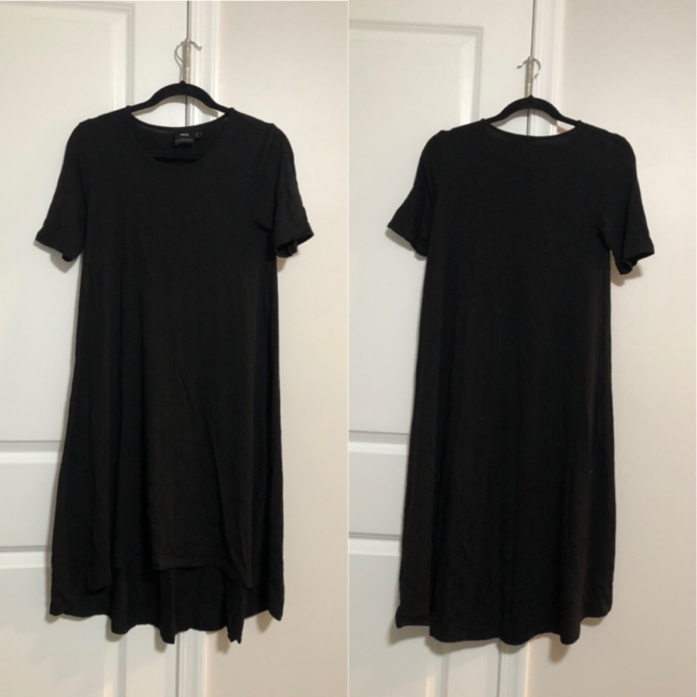 ASOS Maternity Black Short Sleeve High Low Dress